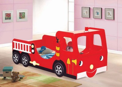 Stepfire Truck  on Cute Fire Truck Bedding Shaped Kids Car Bed Gallery Jpg